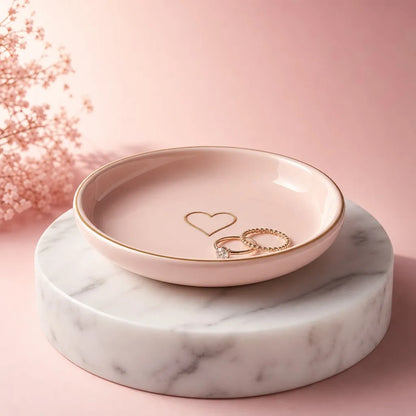 Blush Pink Ceramic Ring Dish - View 5