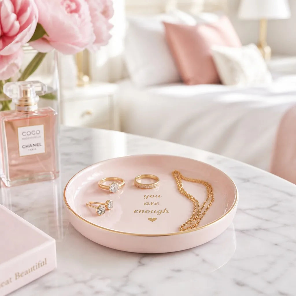 Blush Pink Ceramic Ring Dish - View 3